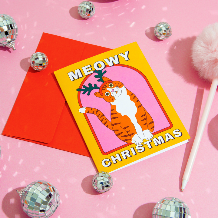 Meowy Christmas Holiday Card