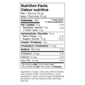 Nutrition facts label for a product with white background and black text.