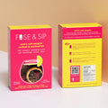 Two boxes of Fuse & Sip cocktail kit on a beige background