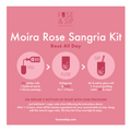 Fuse & Sip Moira Rose Sangria Kit instructions on a pink background