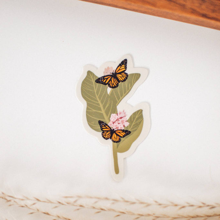 Monarch Butterfly Milkweed Sticker