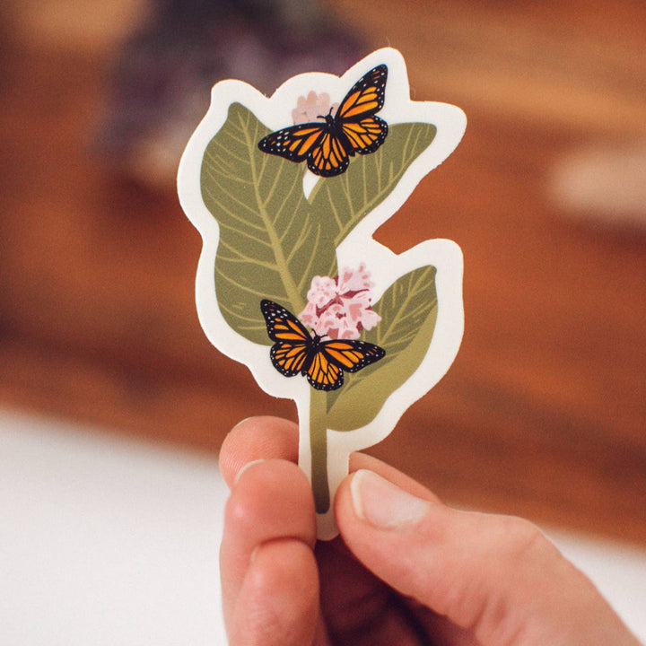 Monarch Butterfly Milkweed Sticker