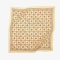 Bandana with floral patterns on a beige background