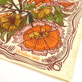 Floral patterned fabric with 'Handker 163' branding on a white background