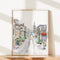 Winter Town Watercolour Print