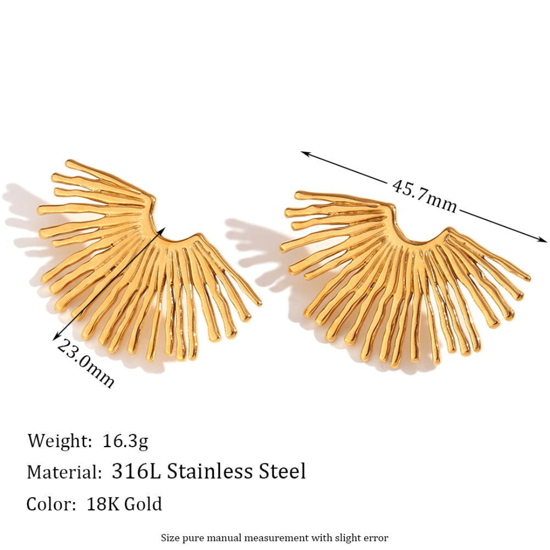 Organic Half Sun Studs
