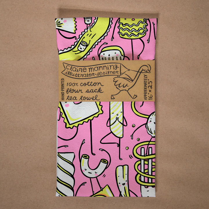 Pasta Pals Flour Sack Tea Towel