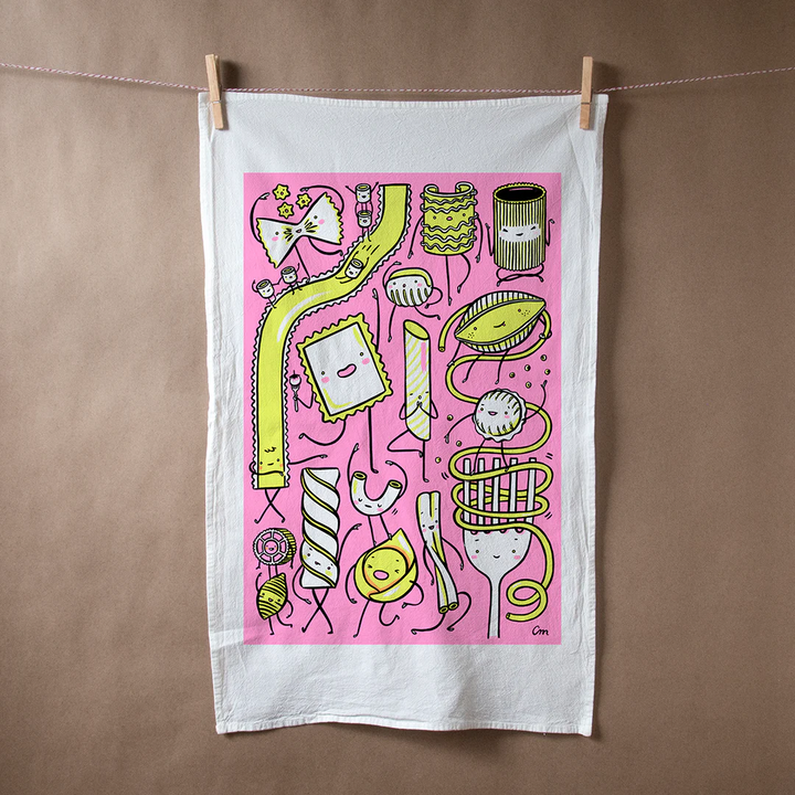 Pasta Pals Flour Sack Tea Towel