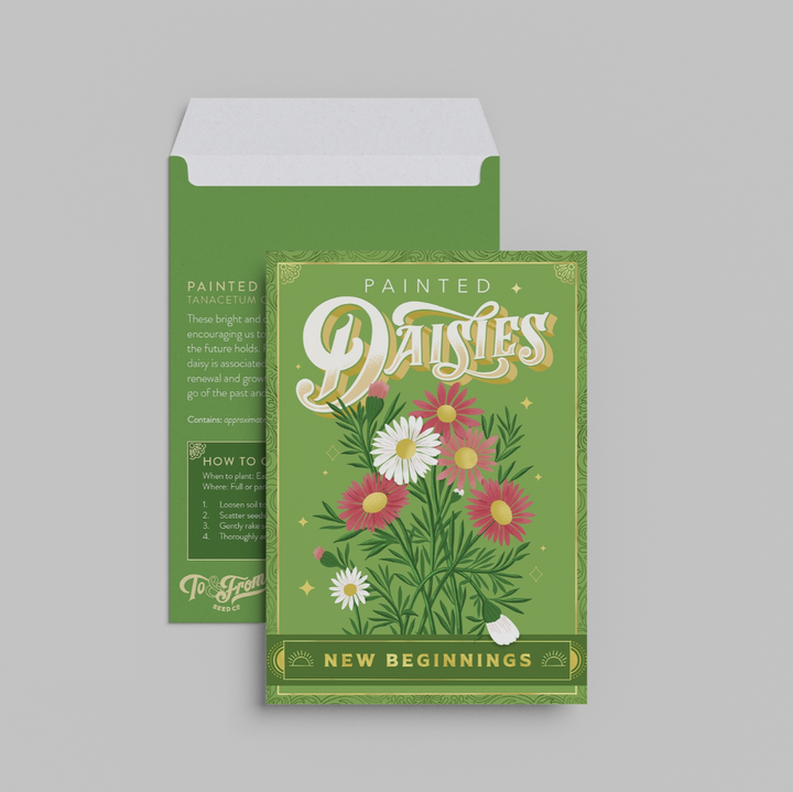 Painted Daisies (New Beginnings) Seed Packet