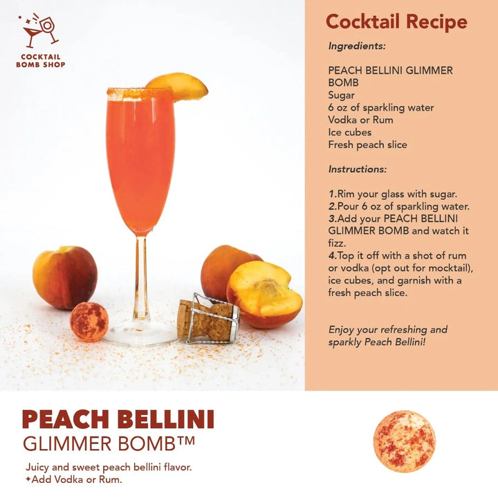 Peach Bellini Cocktail Bomb