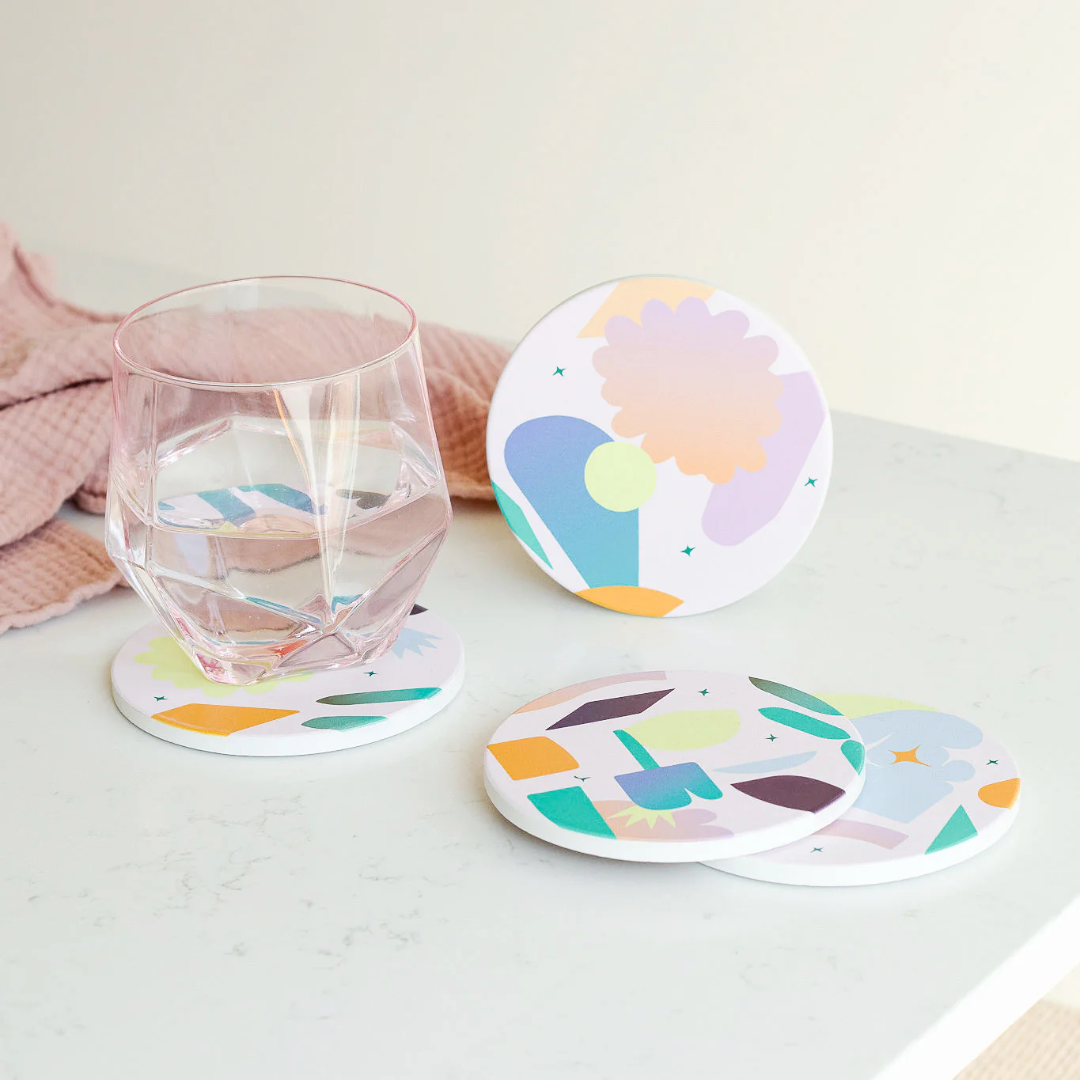 Pelagia Ceramic Coasters Set