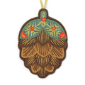 Decorative ornament with floral design on a white background