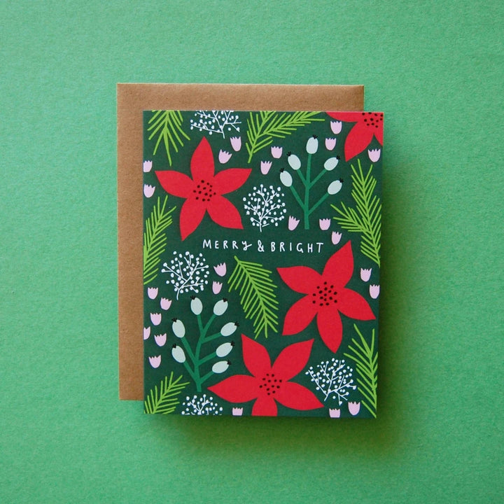 Poinsettias Holiday Card
