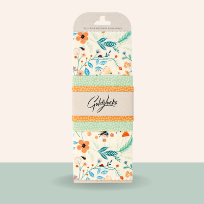 Packaged Goldybecks product with floral designs on a white background