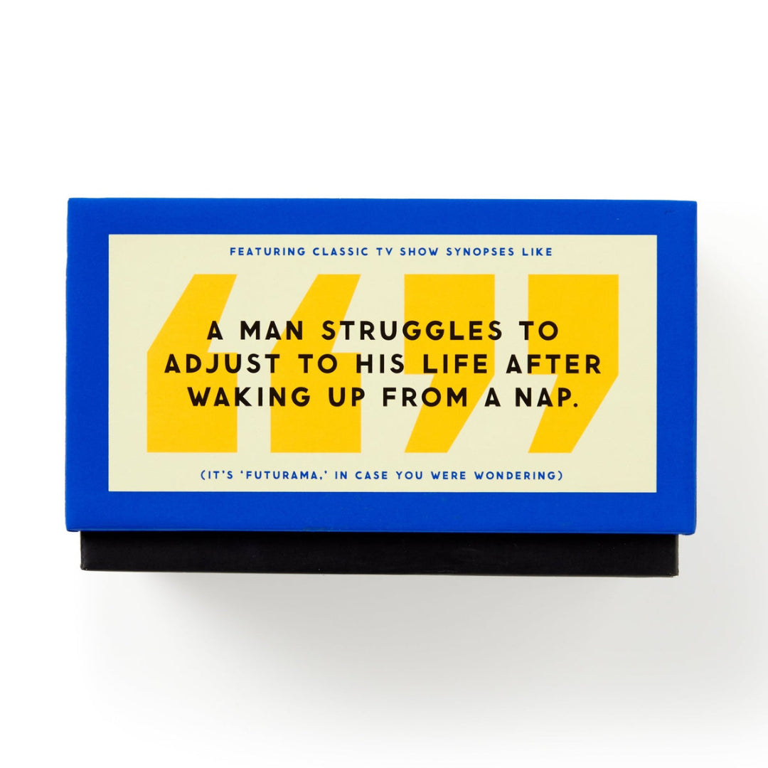 Box with text about a man adjusting to his life after waking up from a nap, featuring a blue border.