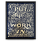 Put the Work In Gold Metallic Print