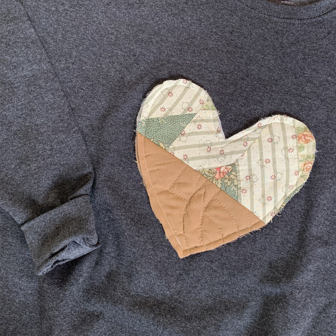 Quilted Heart Sweater | Large