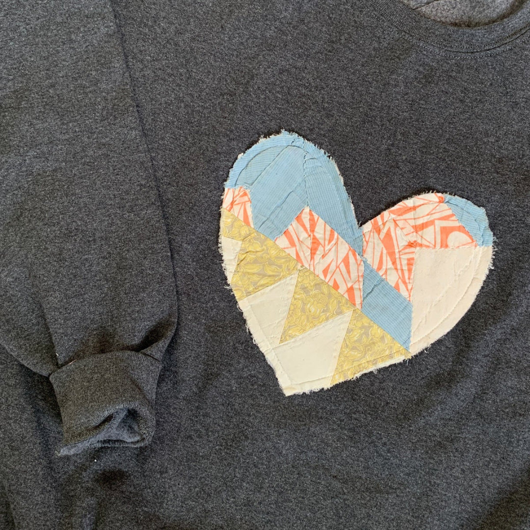 Quilted Heart Sweater | Large