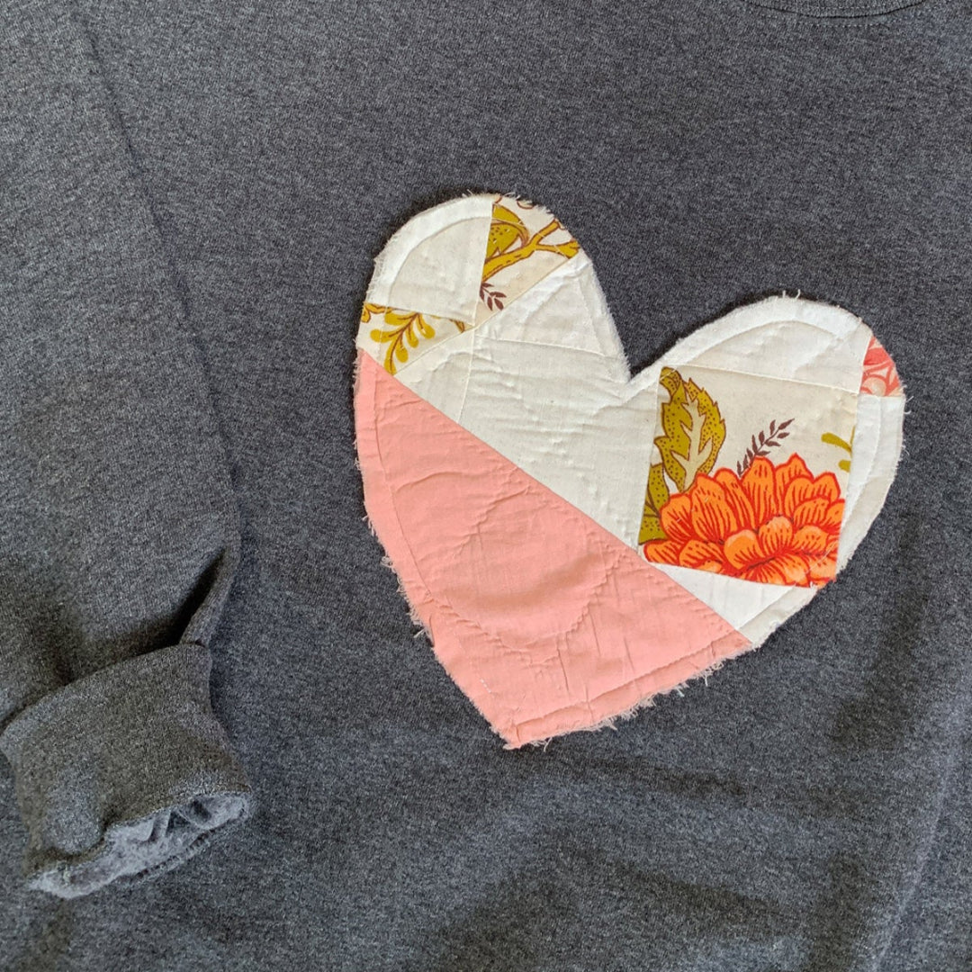 Quilted Heart Sweater | Large