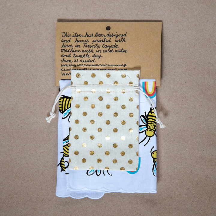 Rainbow Bees Hankie