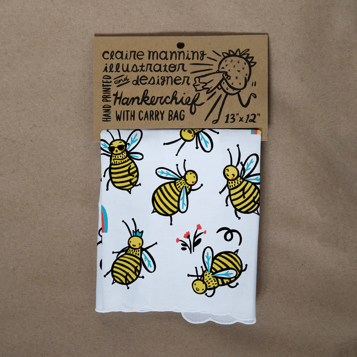 Rainbow Bees Hankie