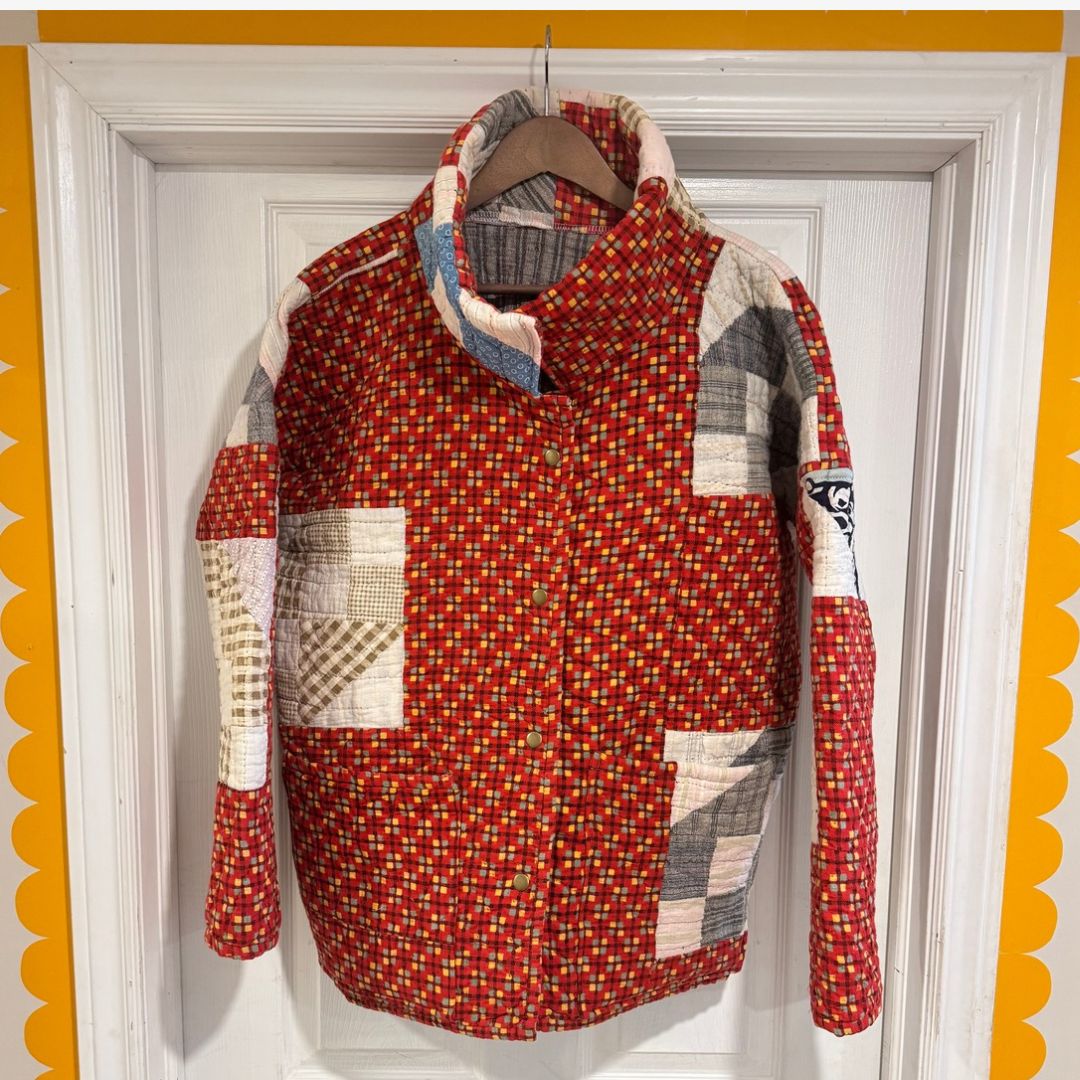 Red Sampler Quilt Coat