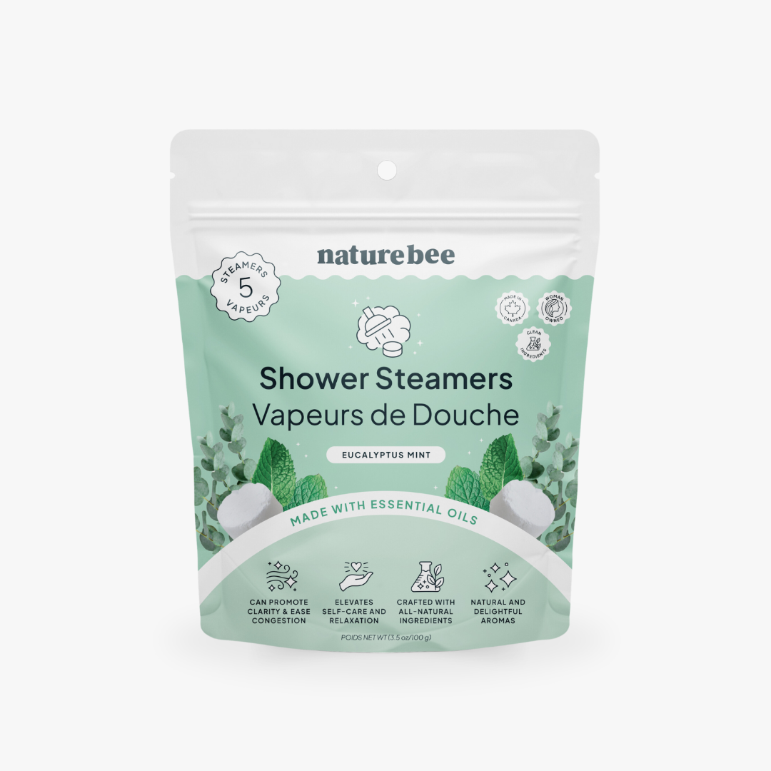 Naturebee Shower Steamers packaging on a white background