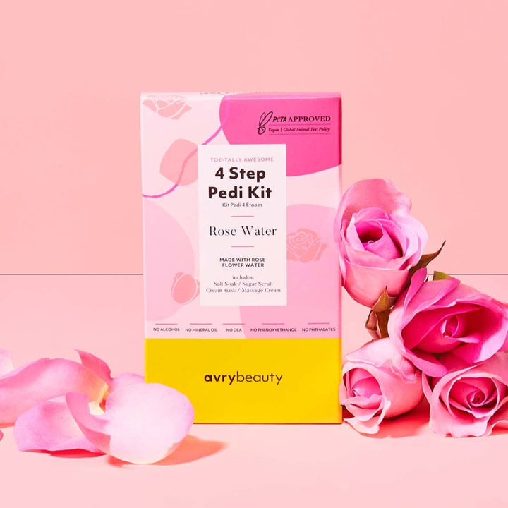 Rose Water 4 Step Pedi Kit