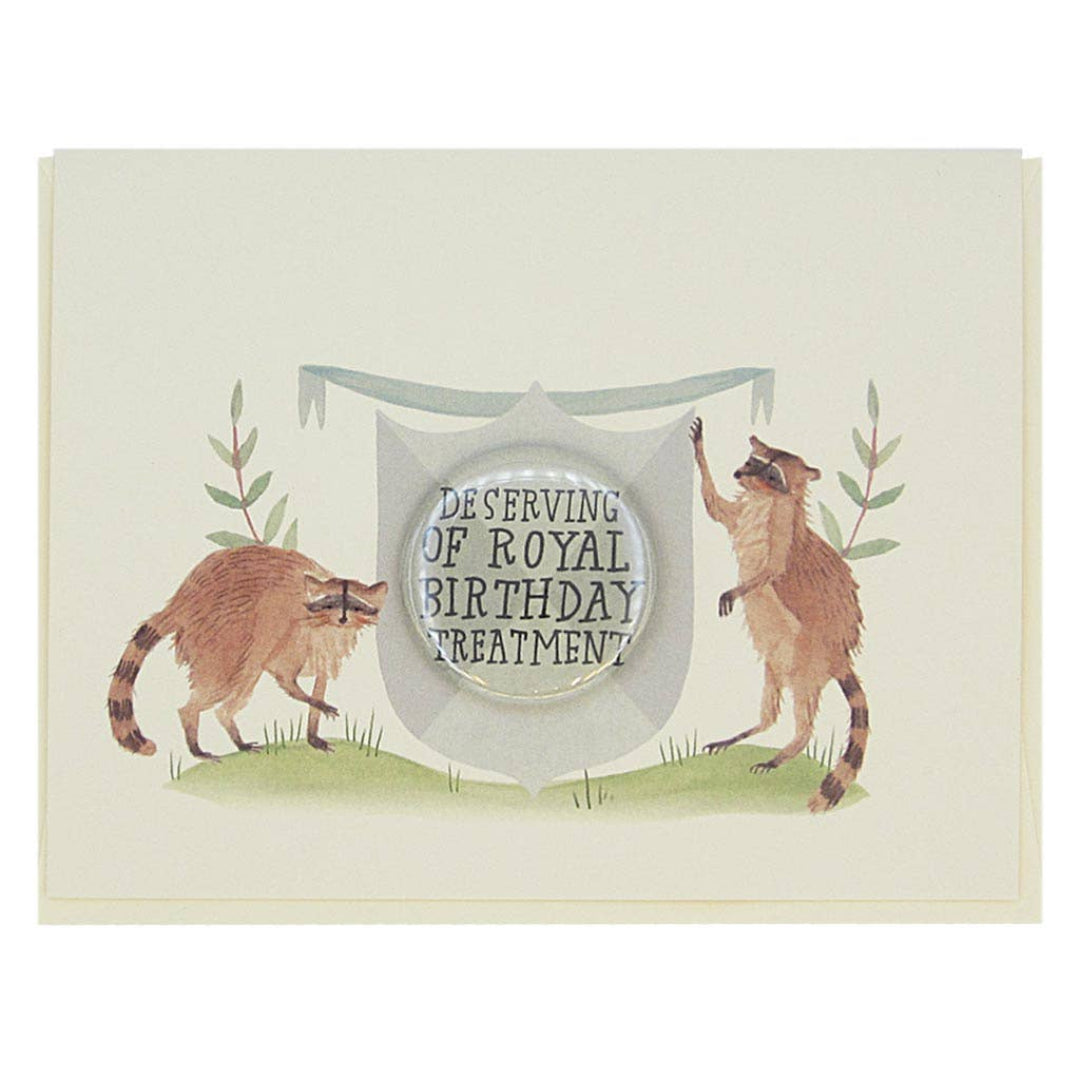 Royal Raccoons Birthday Card