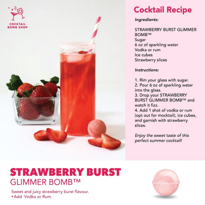 Strawberry Burst Cocktail Bomb