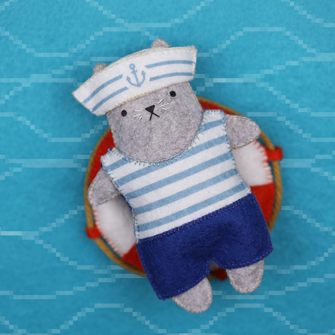 Sailor Cat Felt Doll Kit