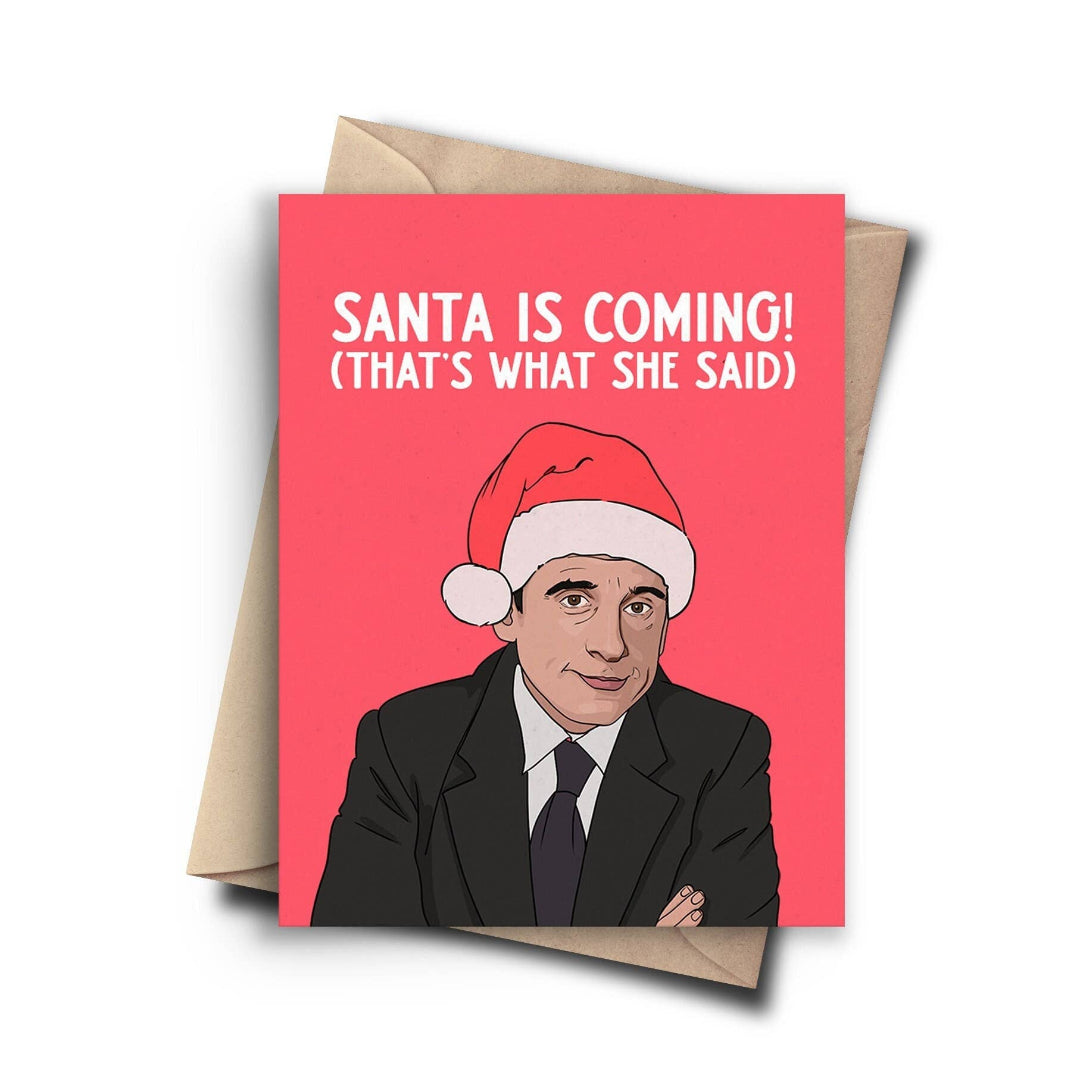Santa is Coming Holiday Card