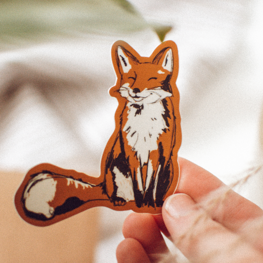 Smiling Fox Sticker