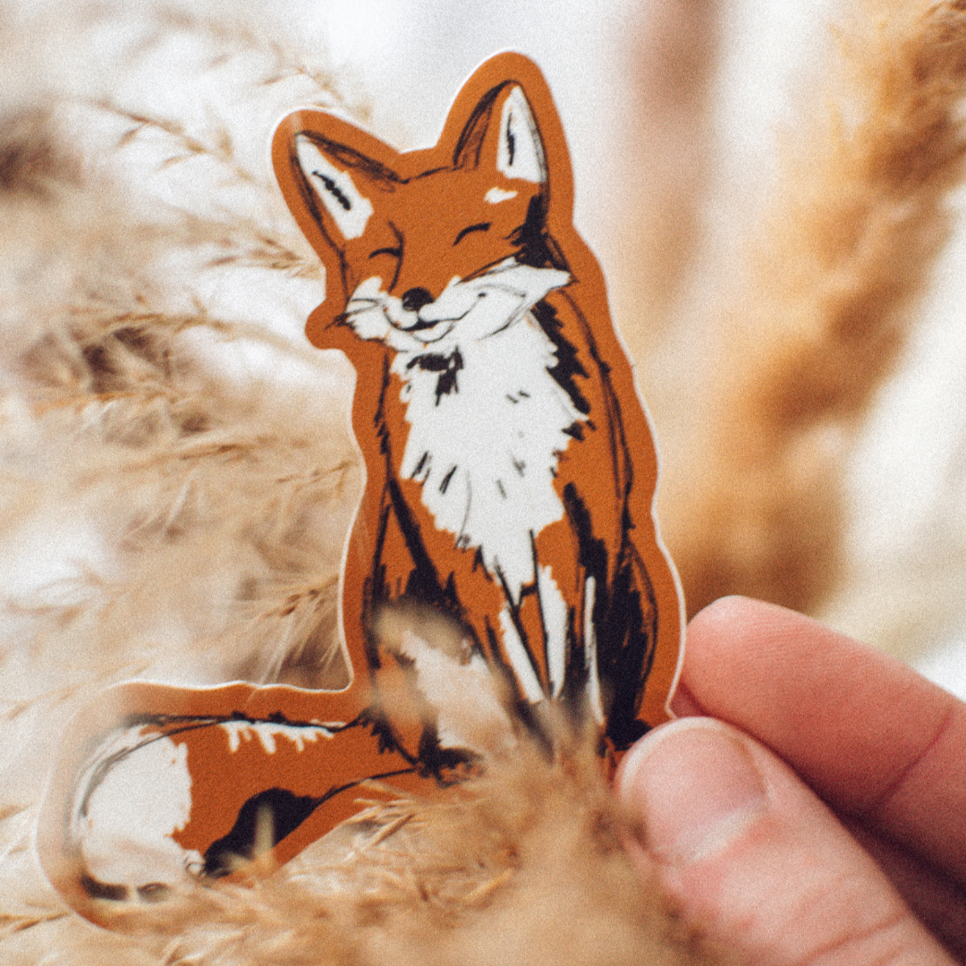 Smiling Fox Sticker