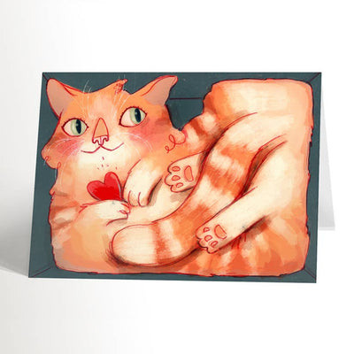 Square Cat Love Card