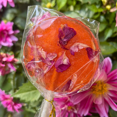 Strawberry Rose Petal Lollipop