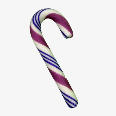 Striped candy cane on a white background