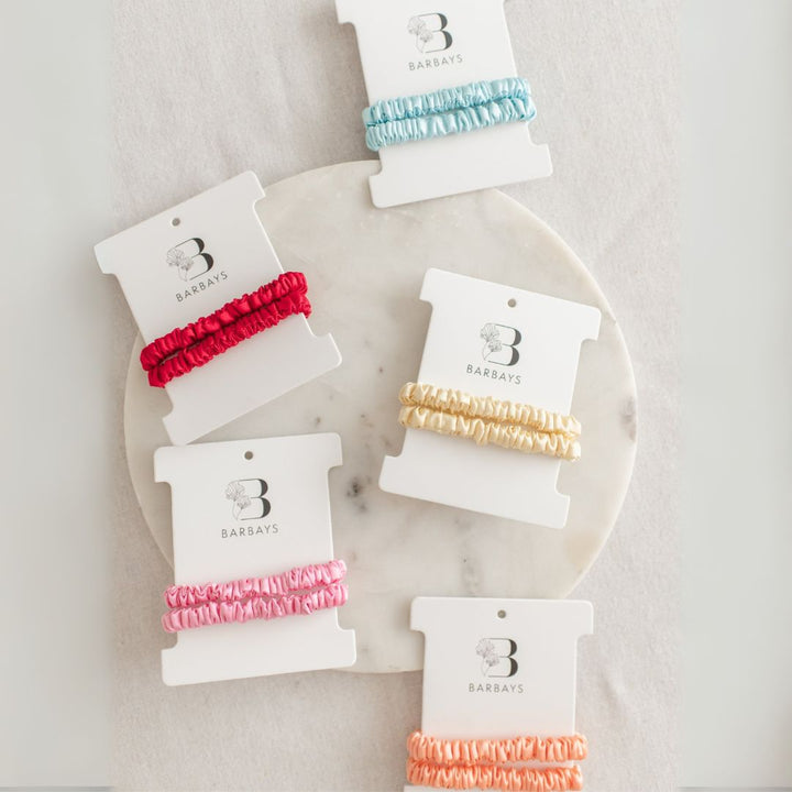 Summer Bright Silk Hair Ties