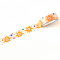 Decorative tape with floral pattern on a white background