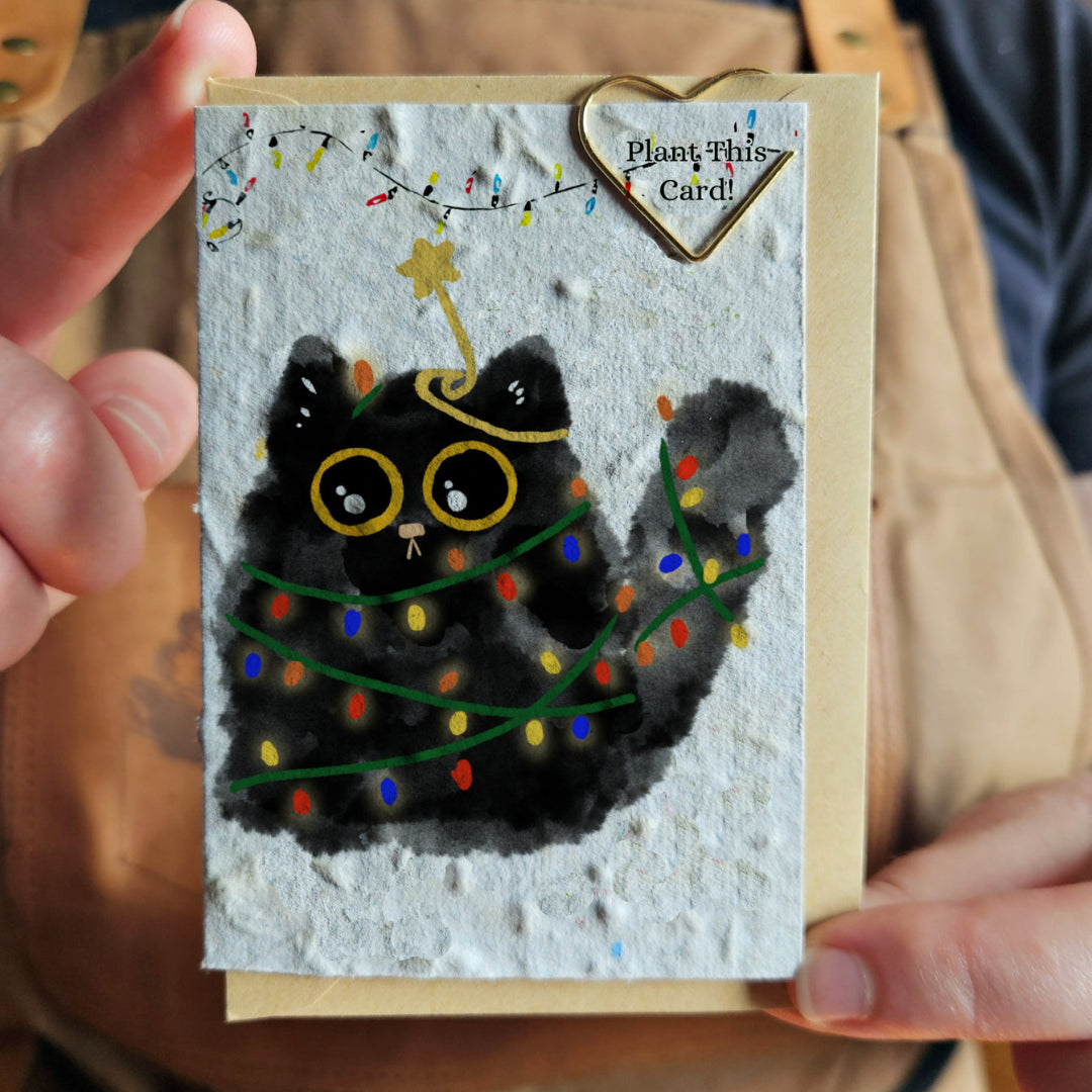 Tangled Cat Mini Plantable Card