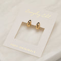 Gold earrings on a 'Foxy Originals' card with 'Everyday Edit' text.