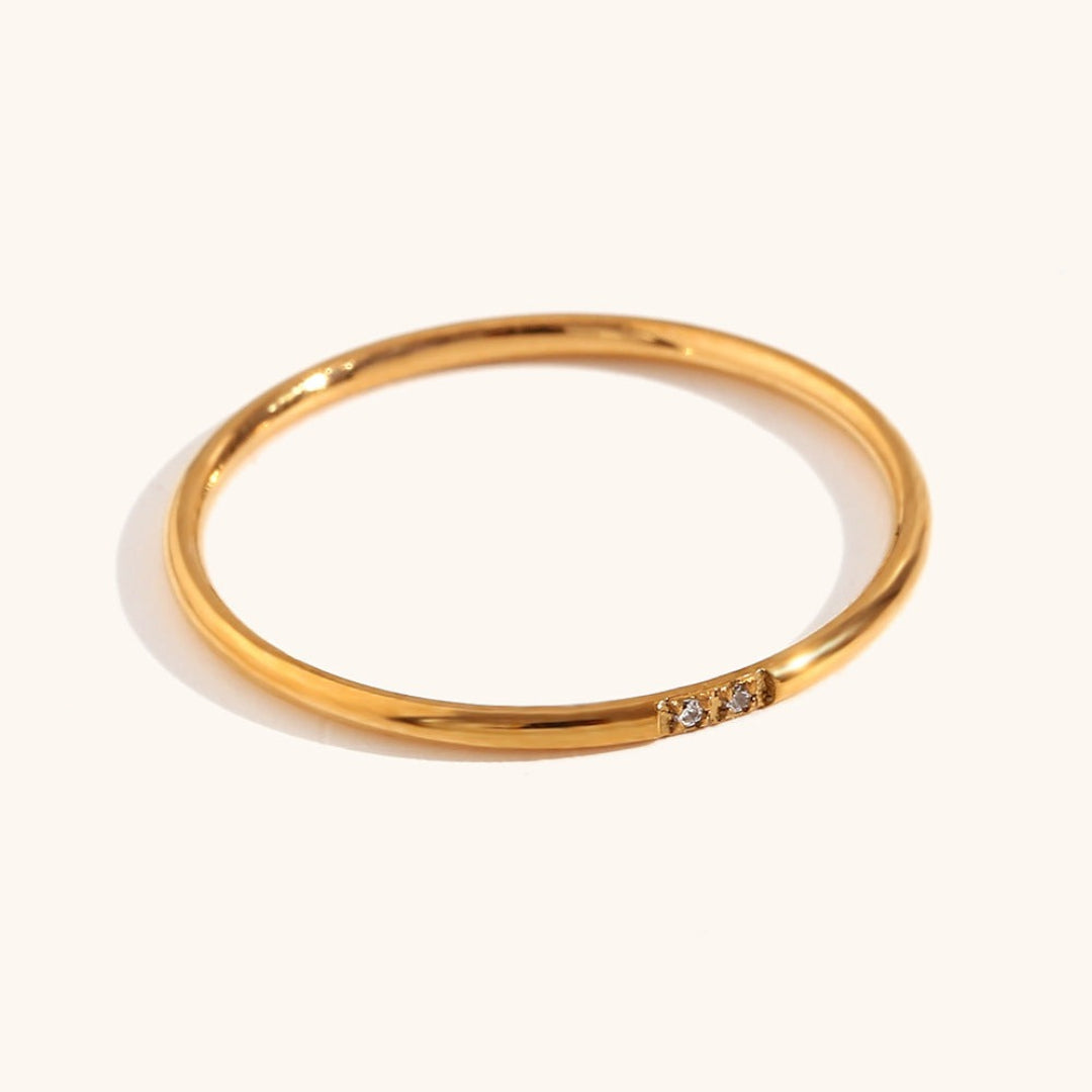Thin Cubic Zirconia Stacking Ring
