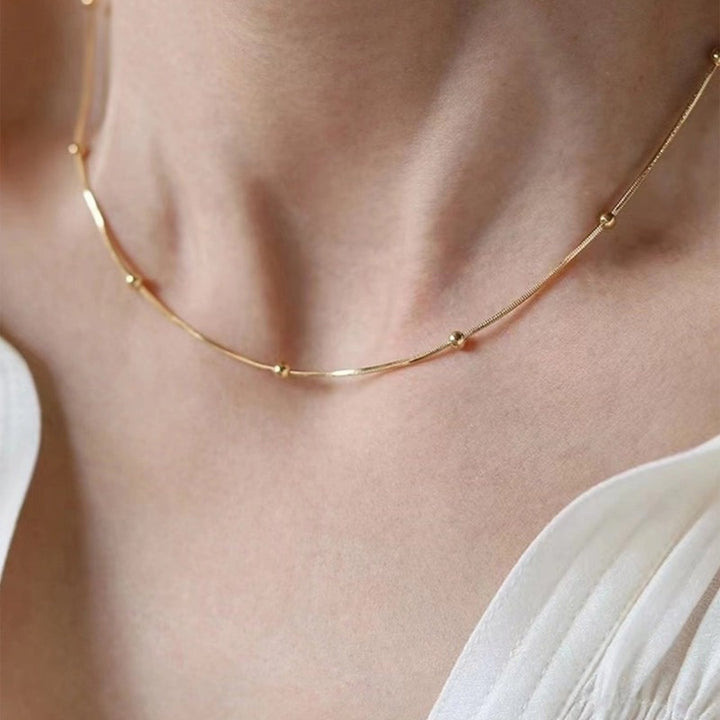 Tiny Gold Ball Necklace