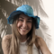 Blue Fringe Bucket Hat