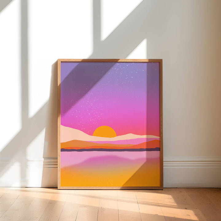 Vibrant Sunset Desert Art Print