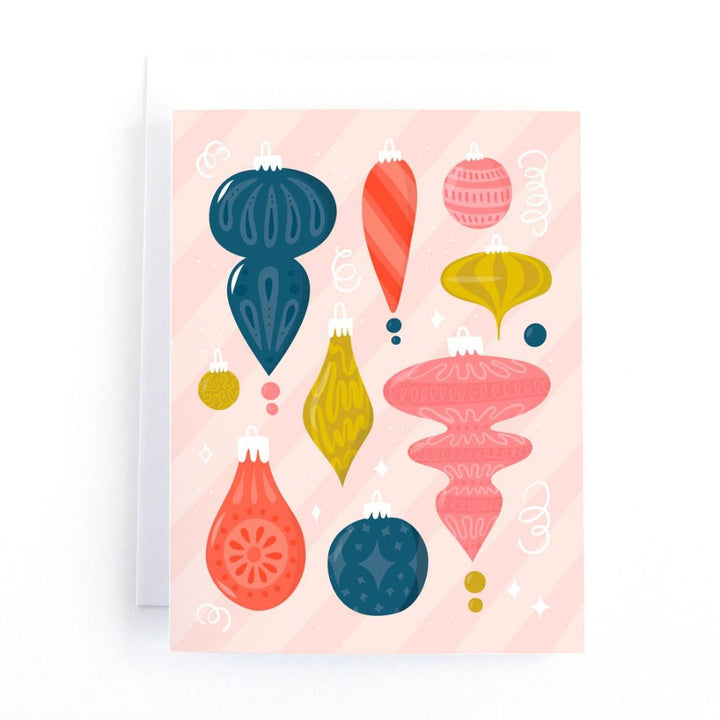 Vintage Tree Ornaments Holiday Card