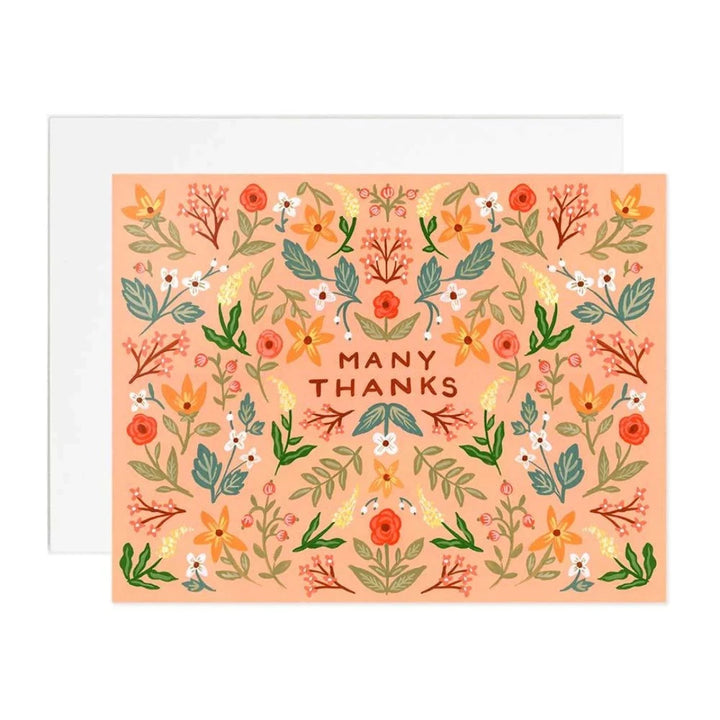 Many Thanks Floral Card