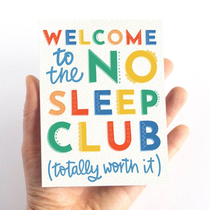 A welcome baby card with the text 