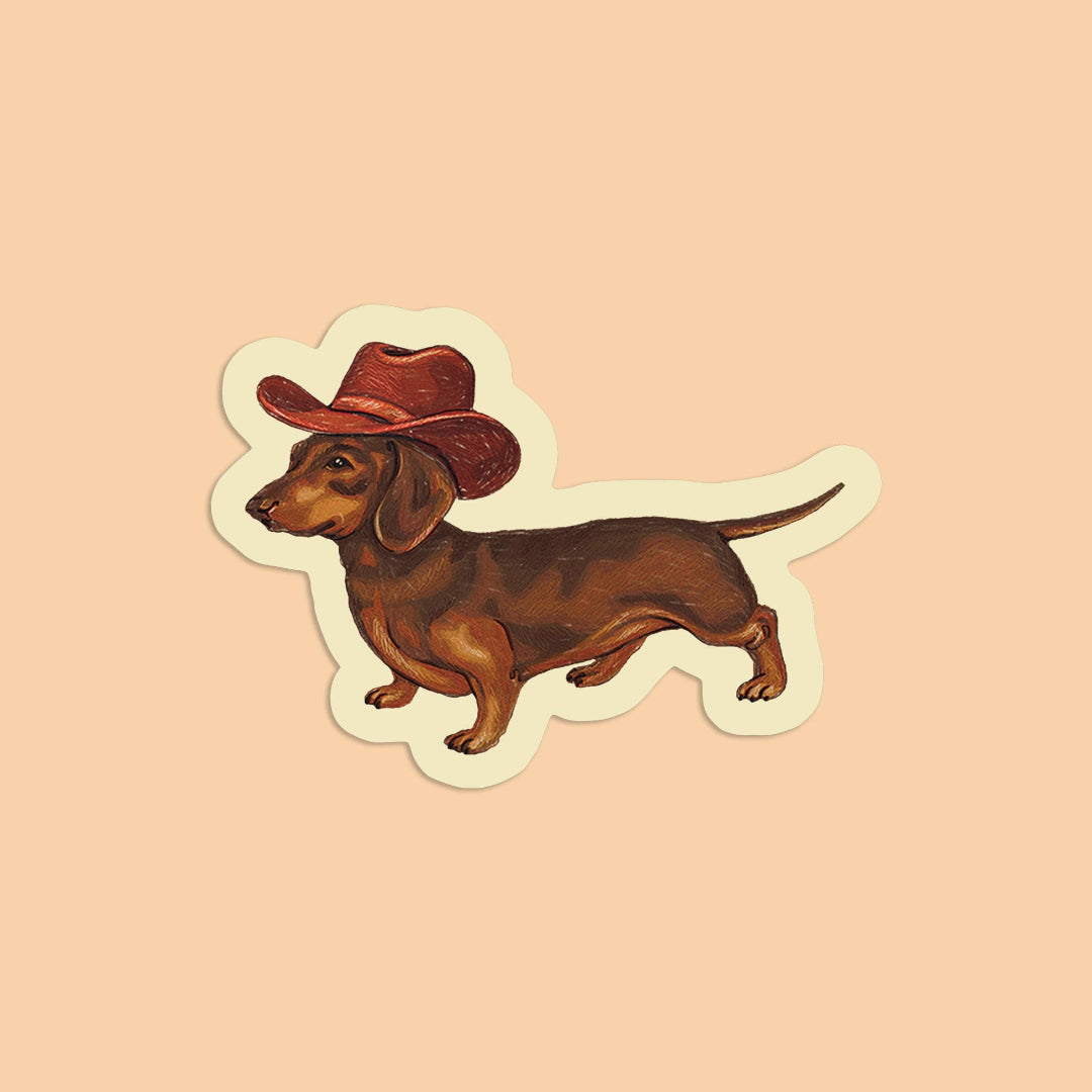 Western Dachshund Sticker