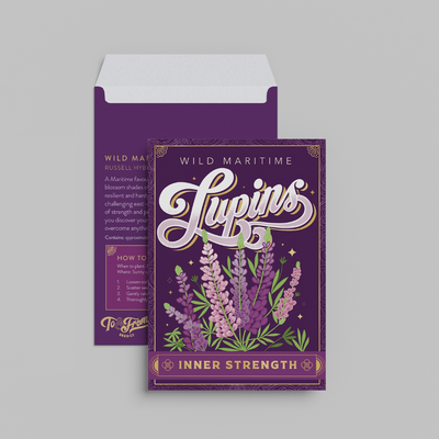 Wild Coastal Lupins (Inner Strength) Seed Packet